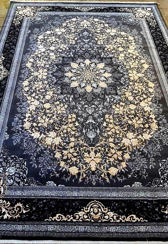 فرش طرح تندیس 700 شانه طوسی 9 متری فرش ارزان