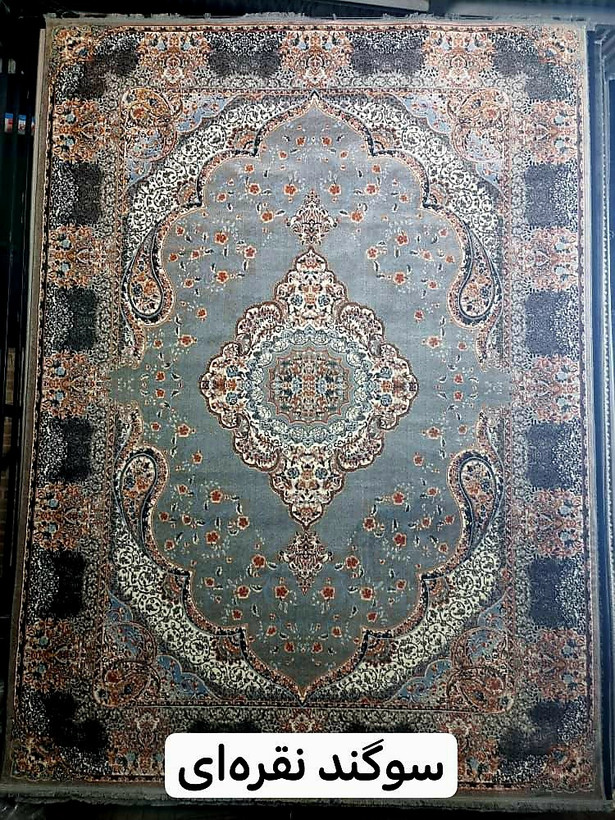 فرش ارزان۶متری۷۰۰شانه تراکم۲۱۰۰نقره ای سوگند