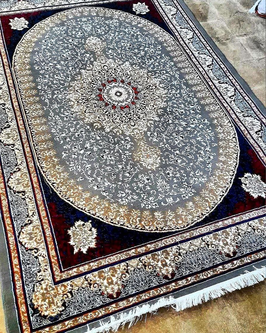 فرش طرح آیلار طوسی 700 شانه 6 متری تراکم 1500