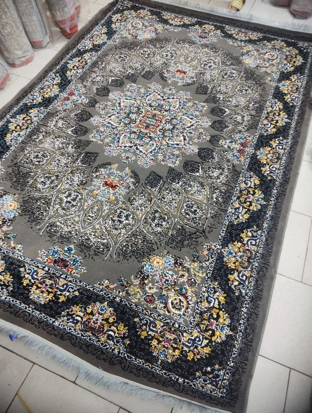 فرش طرح حامیم طوسی 700 شانه 6 متری 1500 تراکم فرش ارزان