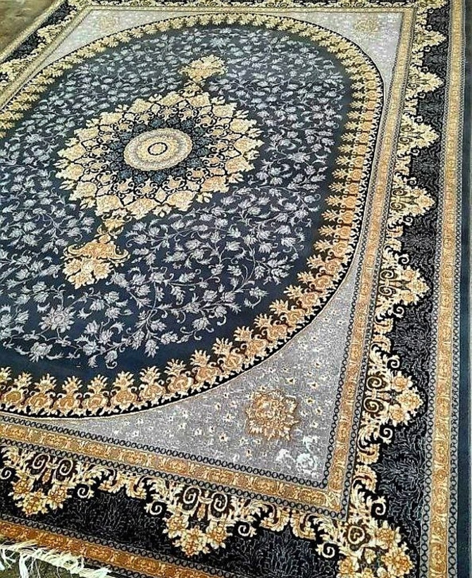 فرش طرح هستی دودی 700شانه 2550 تراکم سنگین 9 متری ضخیم