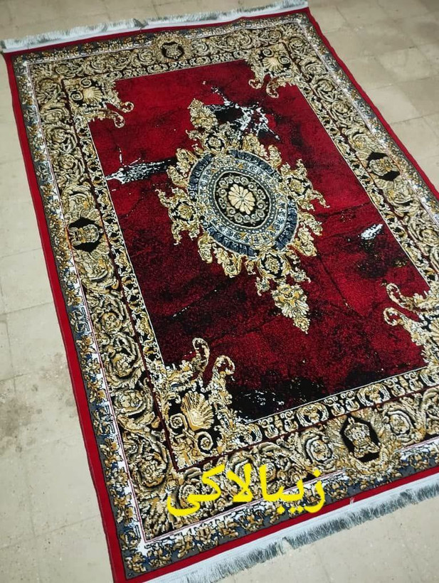 فرش طرح زیبا ۷۰۰ شانه لاکی 4 متری فرش ارزان فرش ضخیم